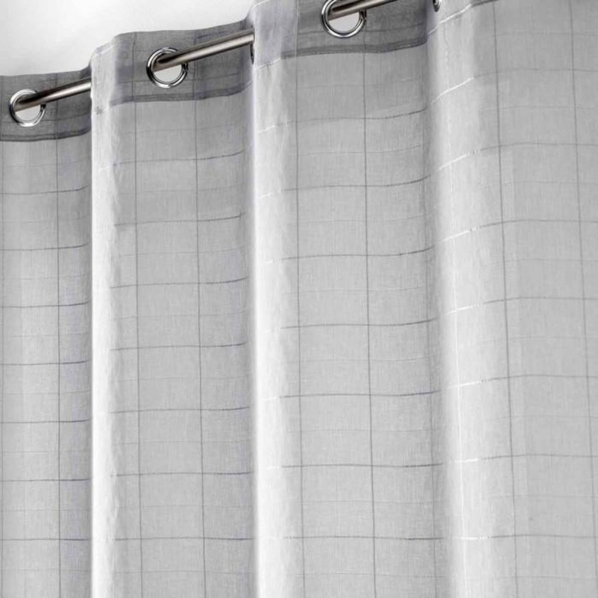 Paris Prix Rideau Voilage à Œillets  Eulalie  140x240cm Gris