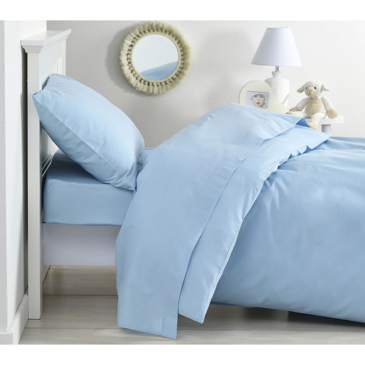 PTIT BASILE Lot de 2 taies d'oreiller bébé en coton bio 40 x 60 cm coloris unis 