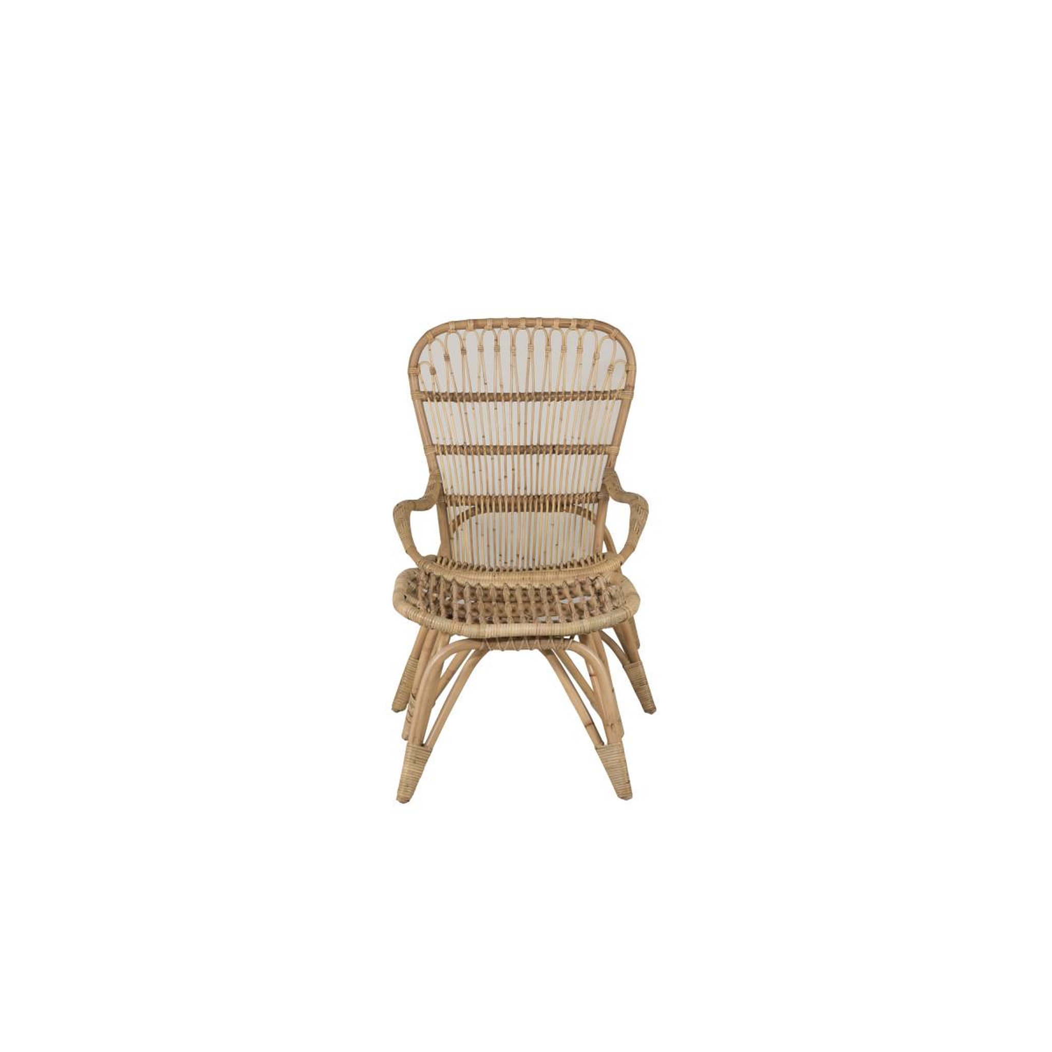 Voir la diapositive 3 : Paris Prix Fauteuil de jardin & repose-pieds  ella  98cm naturel