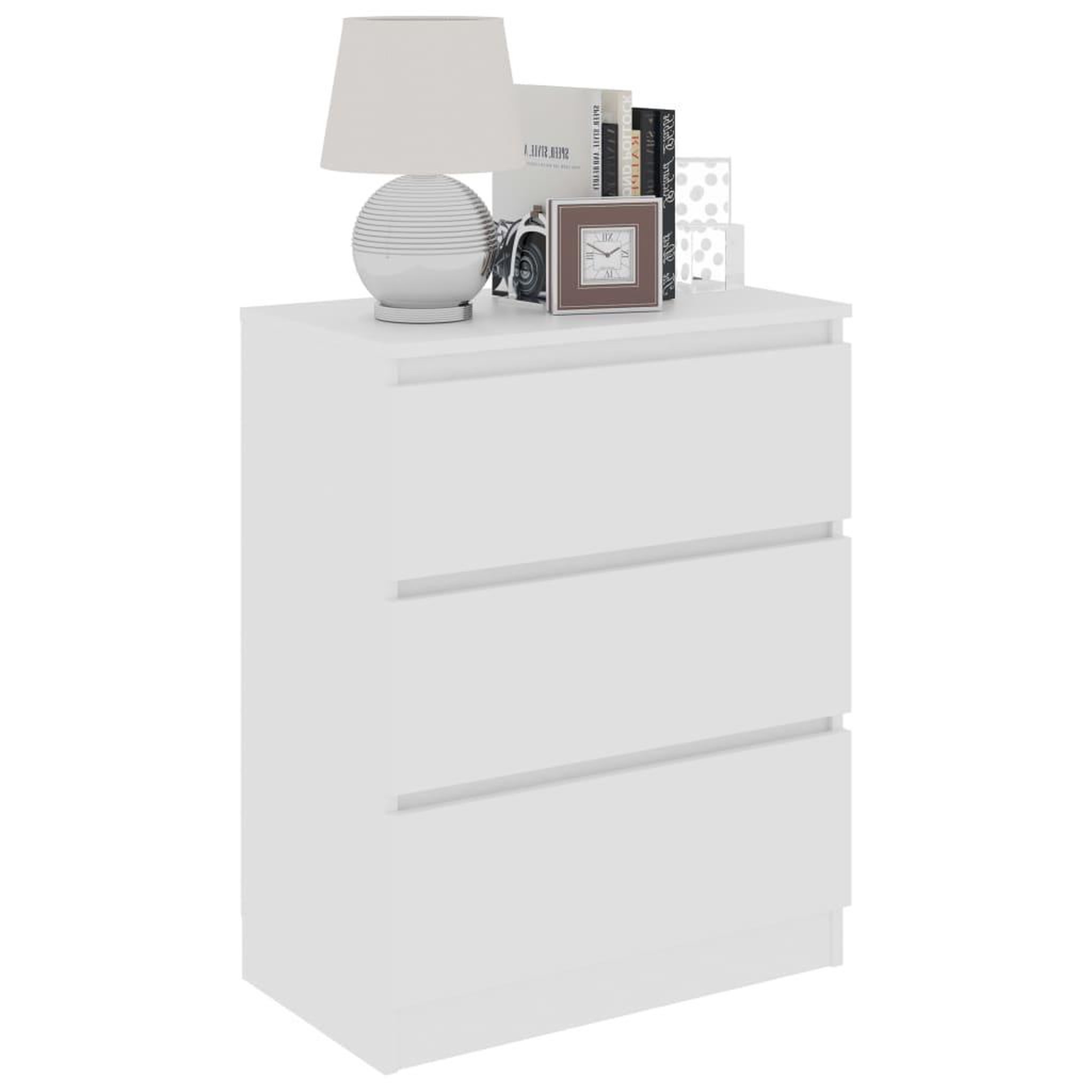 Voir la diapositive 3 : VIDAXL Buffet Blanc 60x35x76 cm Bois d'ingenierie