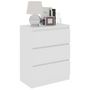 Voir la diapositive 3 : VIDAXL Buffet Blanc 60x35x76 cm Bois d'ingenierie