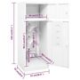 Voir la diapositive 6 : VIDAXL Armoire a selles Blanc 53x53x140 cm Acier