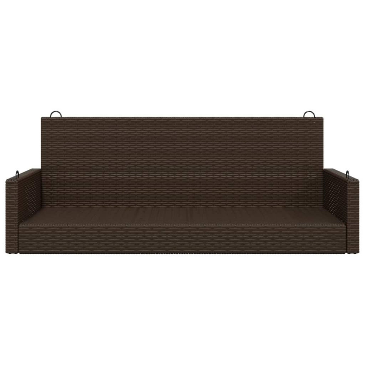 VIDAXL Balancelle marron 119x56x48 cm resine tressee