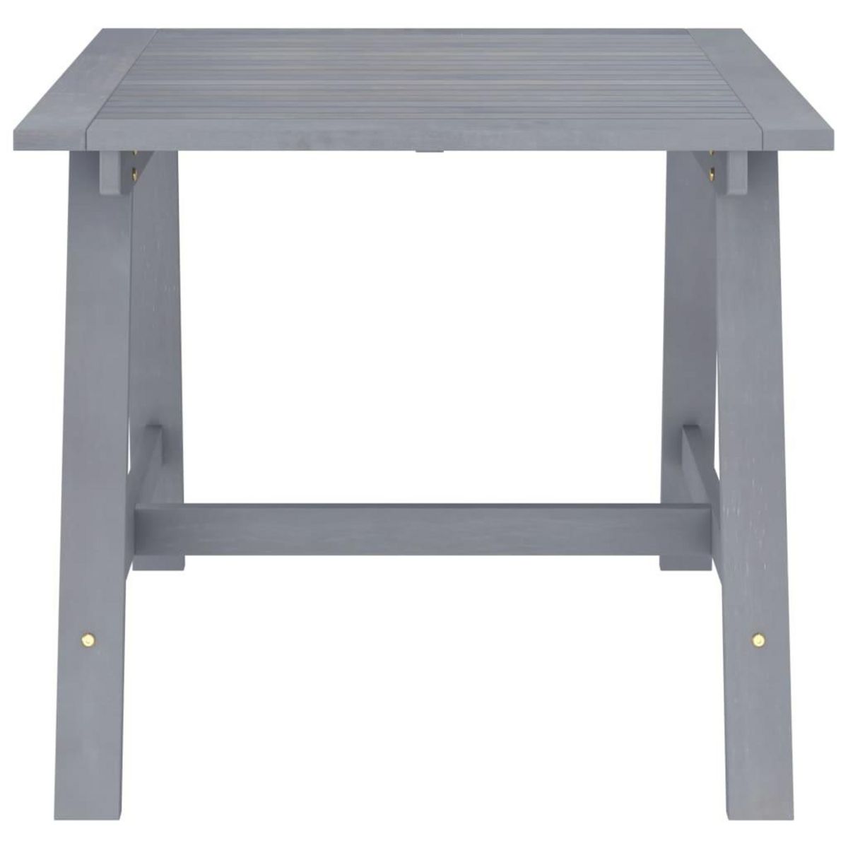 VIDAXL Table a dîner de jardin Gris 88x88x74 cm Bois d'acacia massif