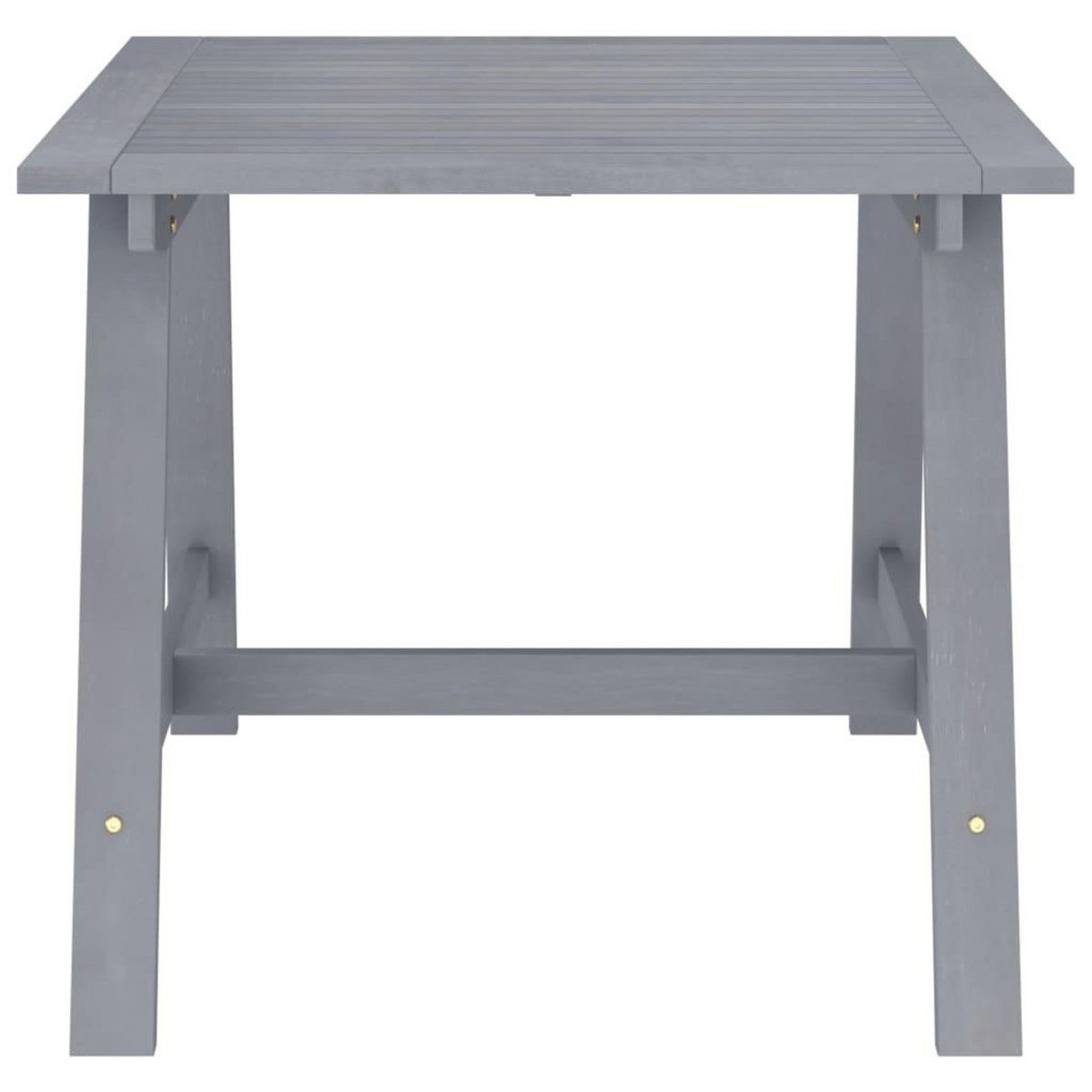 VIDAXL Table a dîner de jardin Gris 88x88x74 cm Bois d'acacia massif