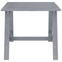 Voir la diapositive 3 : VIDAXL Table a dîner de jardin Gris 88x88x74 cm Bois d'acacia massif