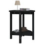 Voir la diapositive 4 : VIDAXL Table basse Noir Ø 55x60 cm Bois massif de pin