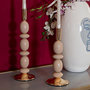 Voir la diapositive 4 : Paris Prix Lot de 2 Chandeliers  Shuttle  33cm Rose & Or