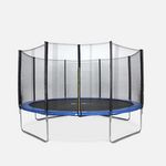 SWEEEK Trampoline Ø400cm - Mercure avec son filet de protection. Coloris disponibles : Gris