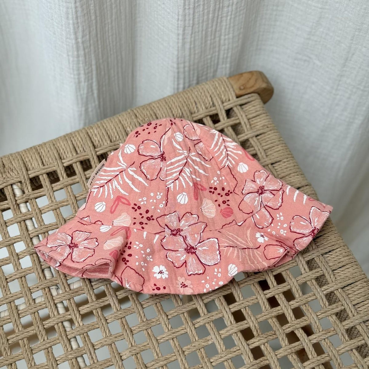 Petit Béguin Capeline bébé en gaze de coton Santa Giulia