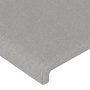 Voir la diapositive 4 : VIDAXL Tete de lit Gris clair 90x5x78/88 cm Tissu