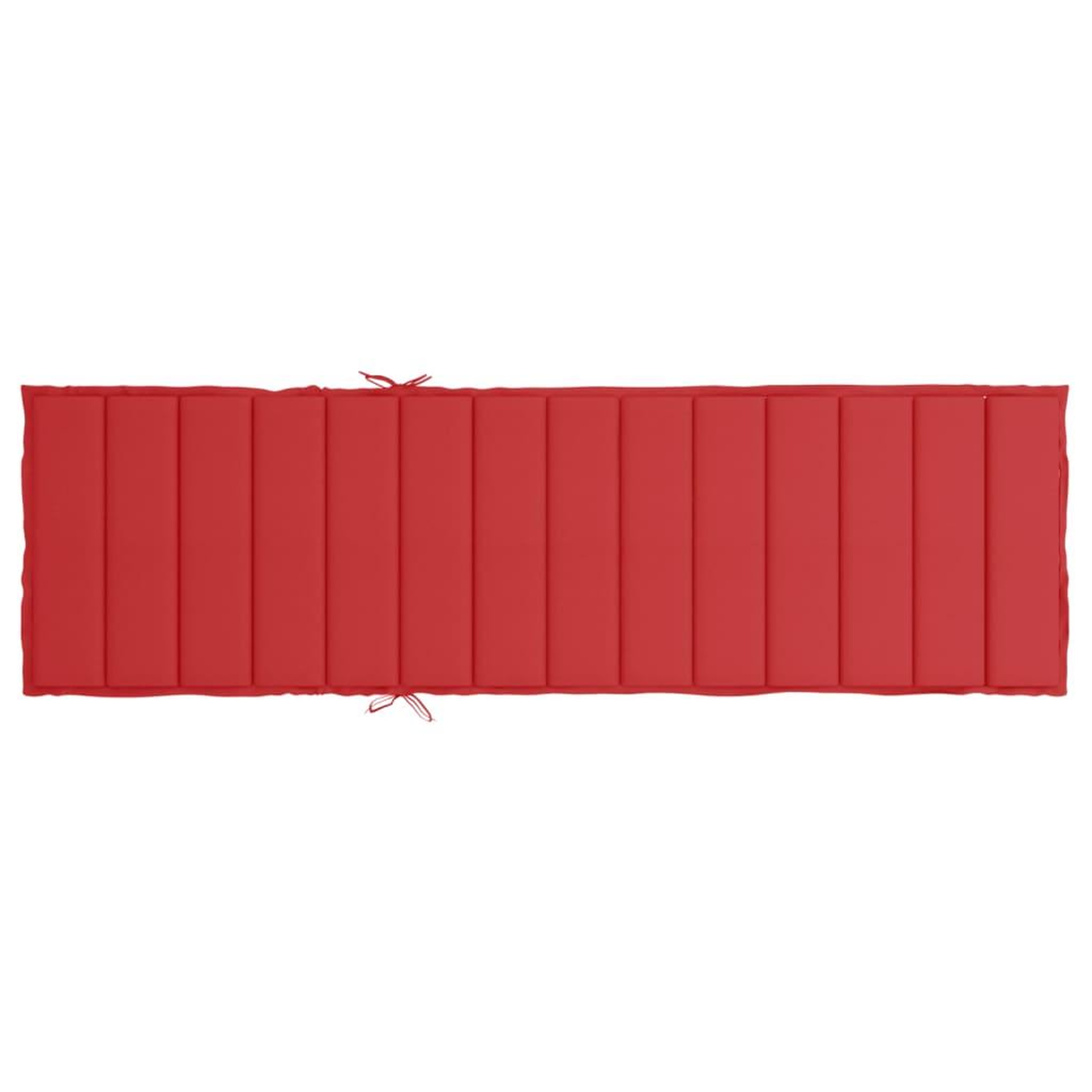 Voir la diapositive 5 : VIDAXL Coussin de chaise longue rouge 200x70x3 cm tissu oxford