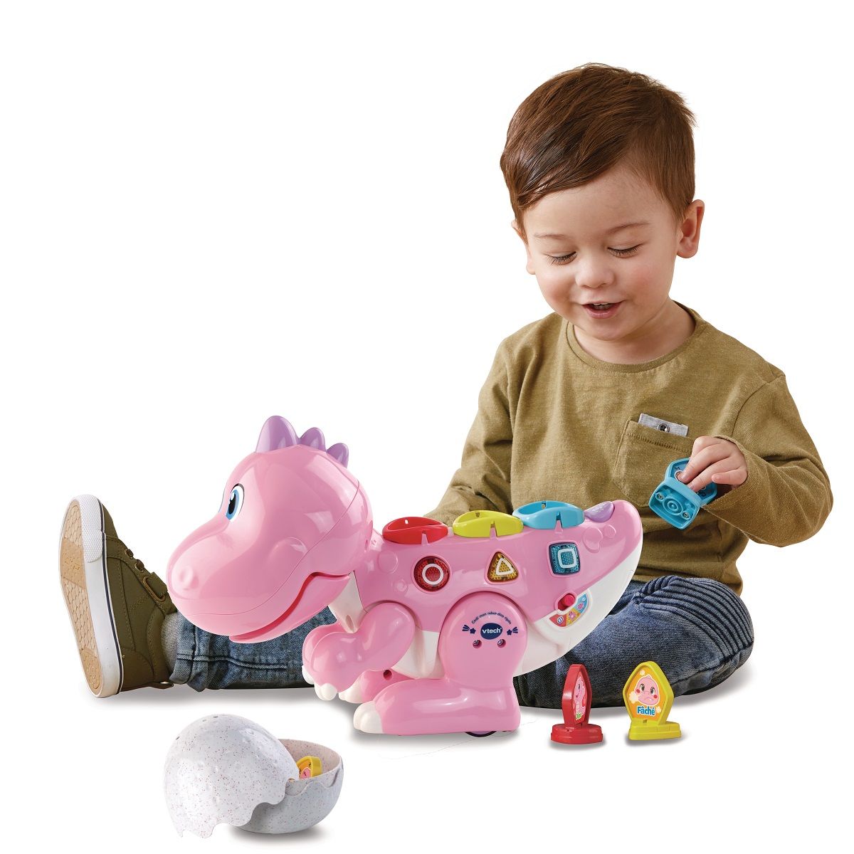 VTECH Codi mon robot-dino rigolo interactif rose