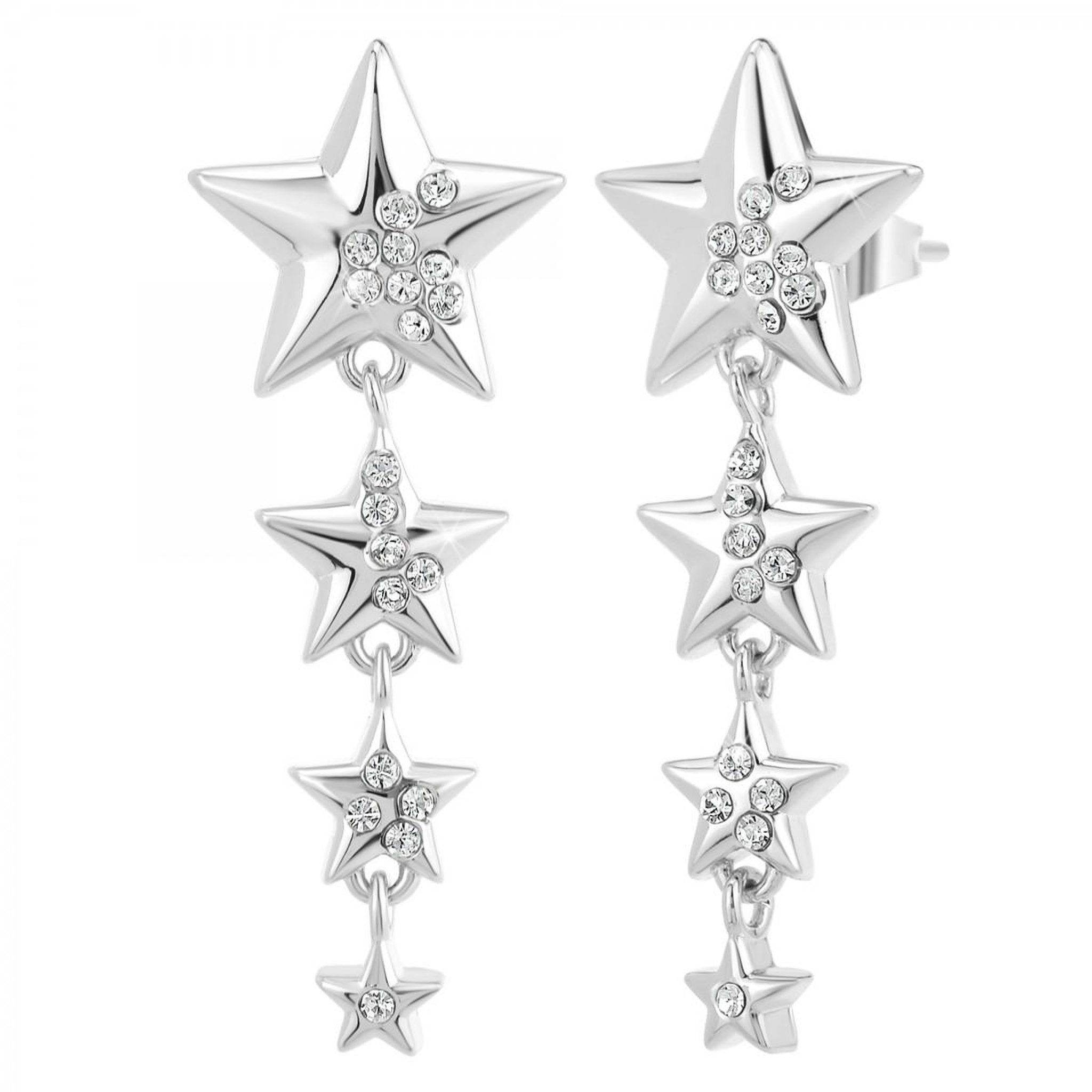 Voir la diapositive 1 : SC CRYSTAL Boucles d'oreilles étoiles SC Crystal ornées de Zirconium