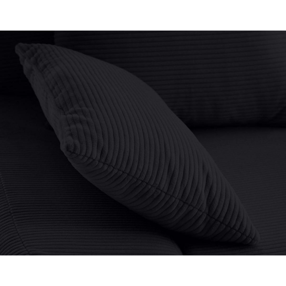 BEST MOBILIER Larson - canapé droit 3 places convertible avec coffre en velours côtelé