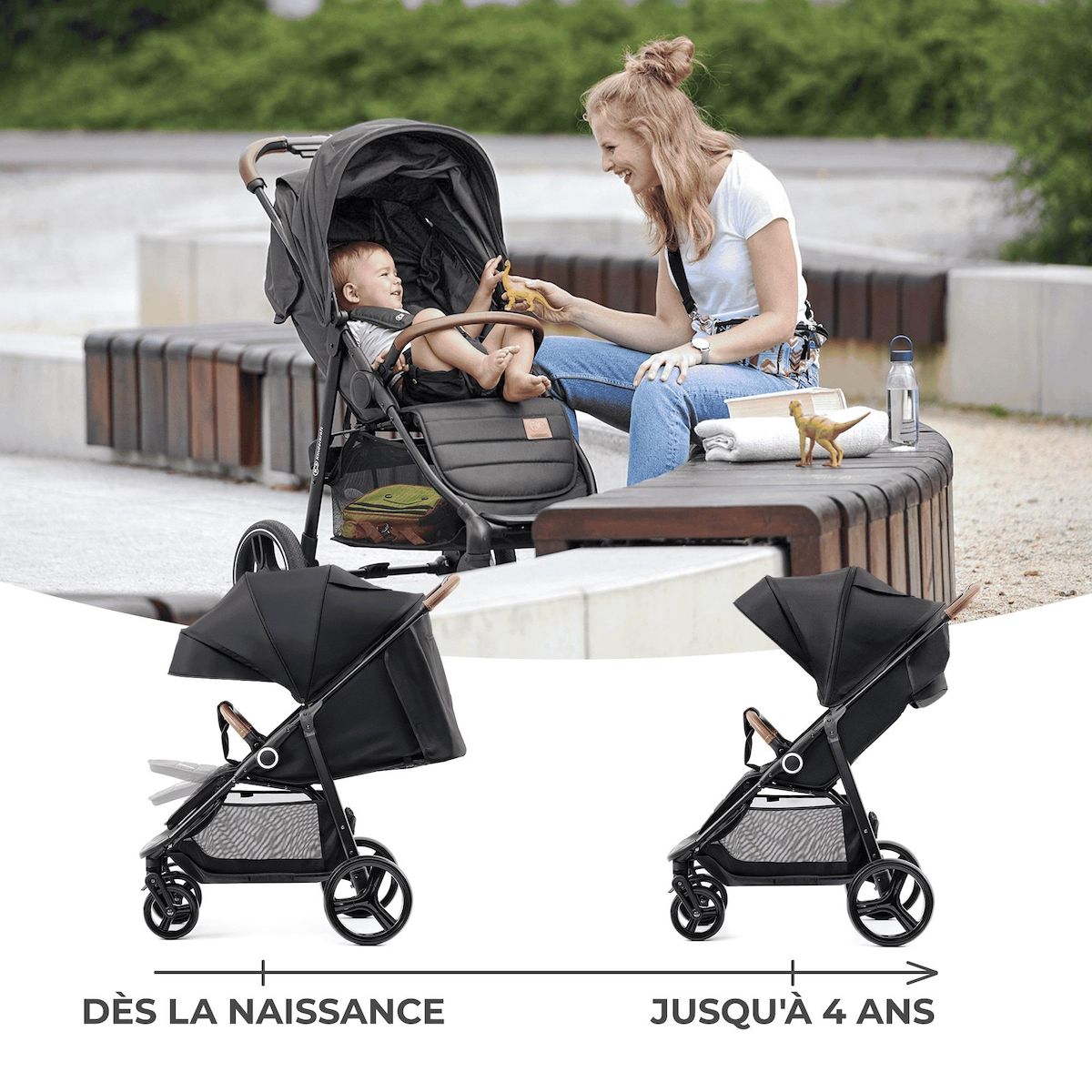 KINDERKRAFT Poussette grande pratique et confortable