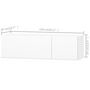 Voir la diapositive 6 : VIDAXL Meuble TV bois d'ingenierie 120x40x34 cm blanc brillant