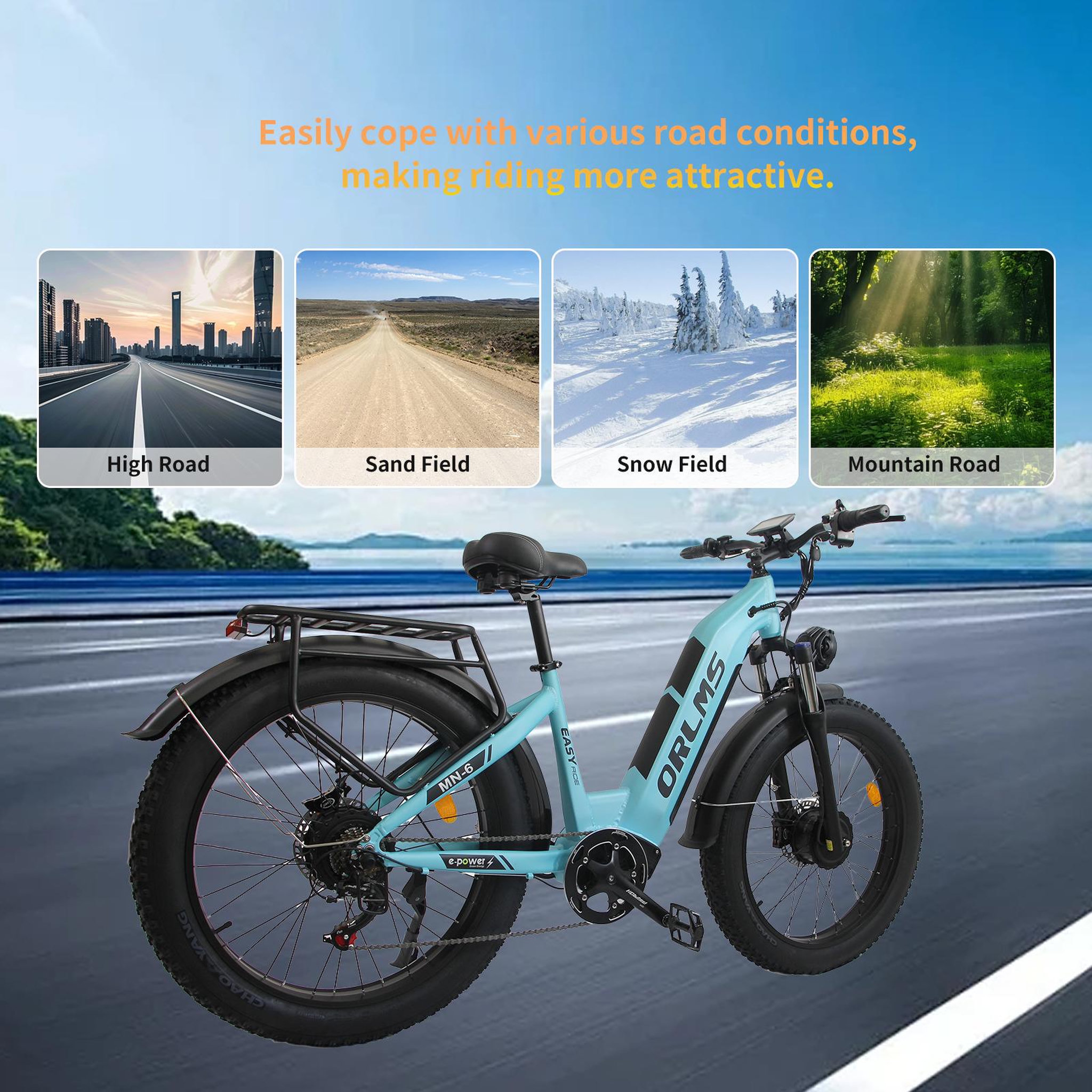 Voir la diapositive 5 : ORLMS Vélo électrique ORLMS MN-6