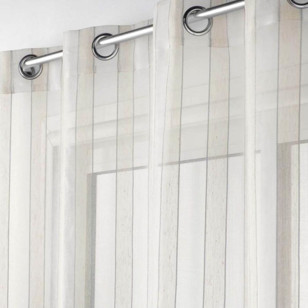 Paris Prix Rideau Voilage à Œillets  Charlize  140x240cm Naturel