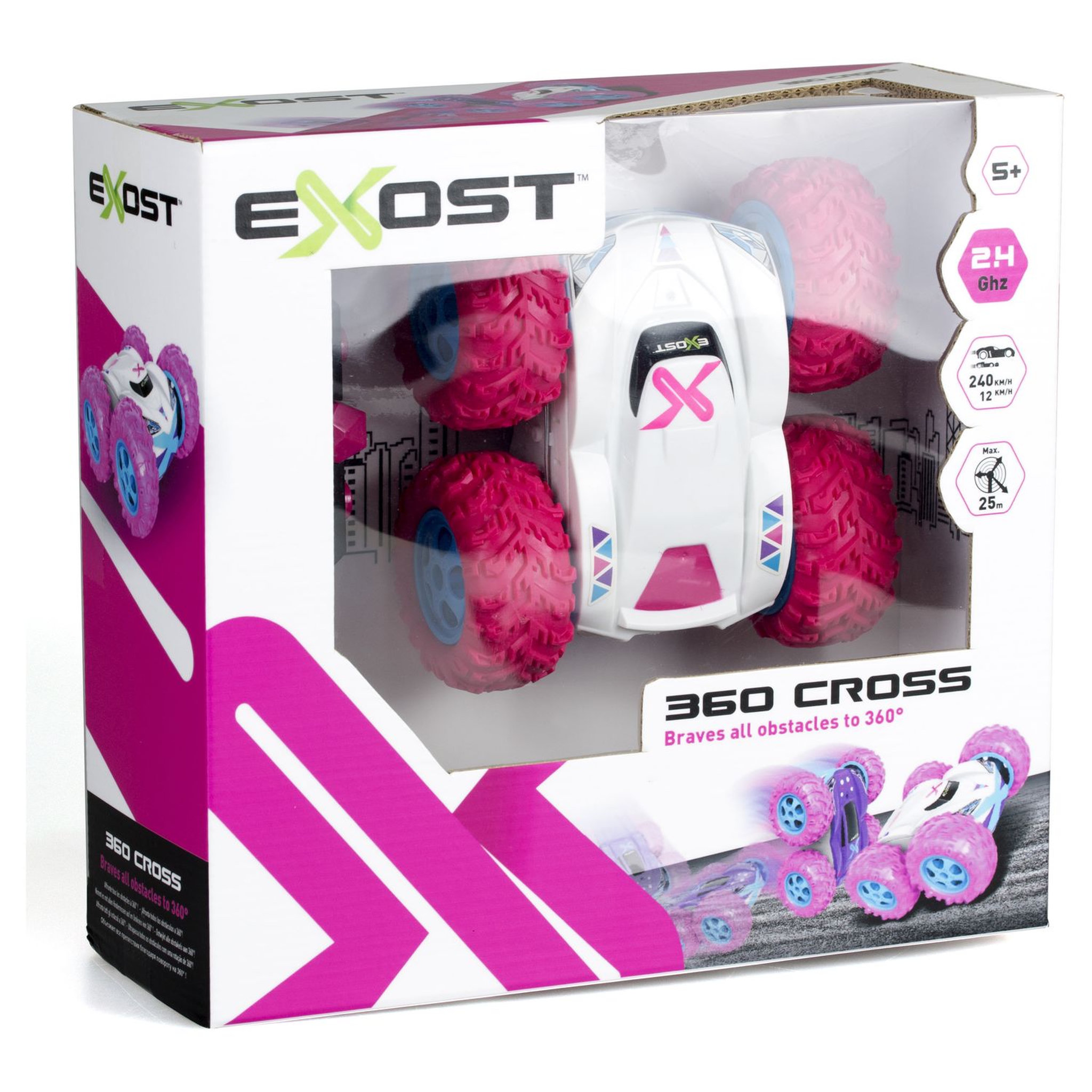 Voir la diapositive 5 : SILVERLIT Voiture radiocommandée 360 cross rose