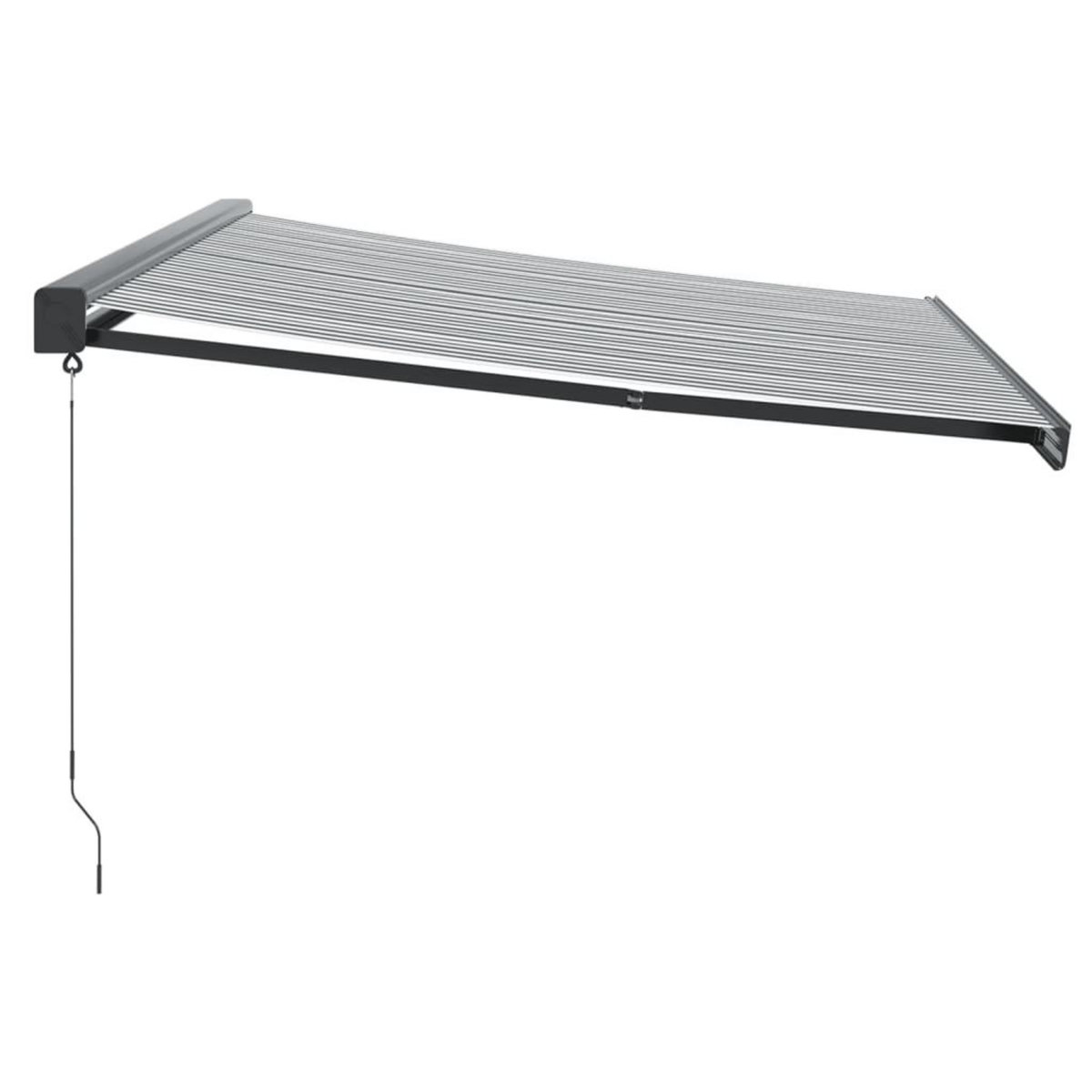 VIDAXL Auvent retractable anthracite et blanc 4,5x3 m tissu/aluminium