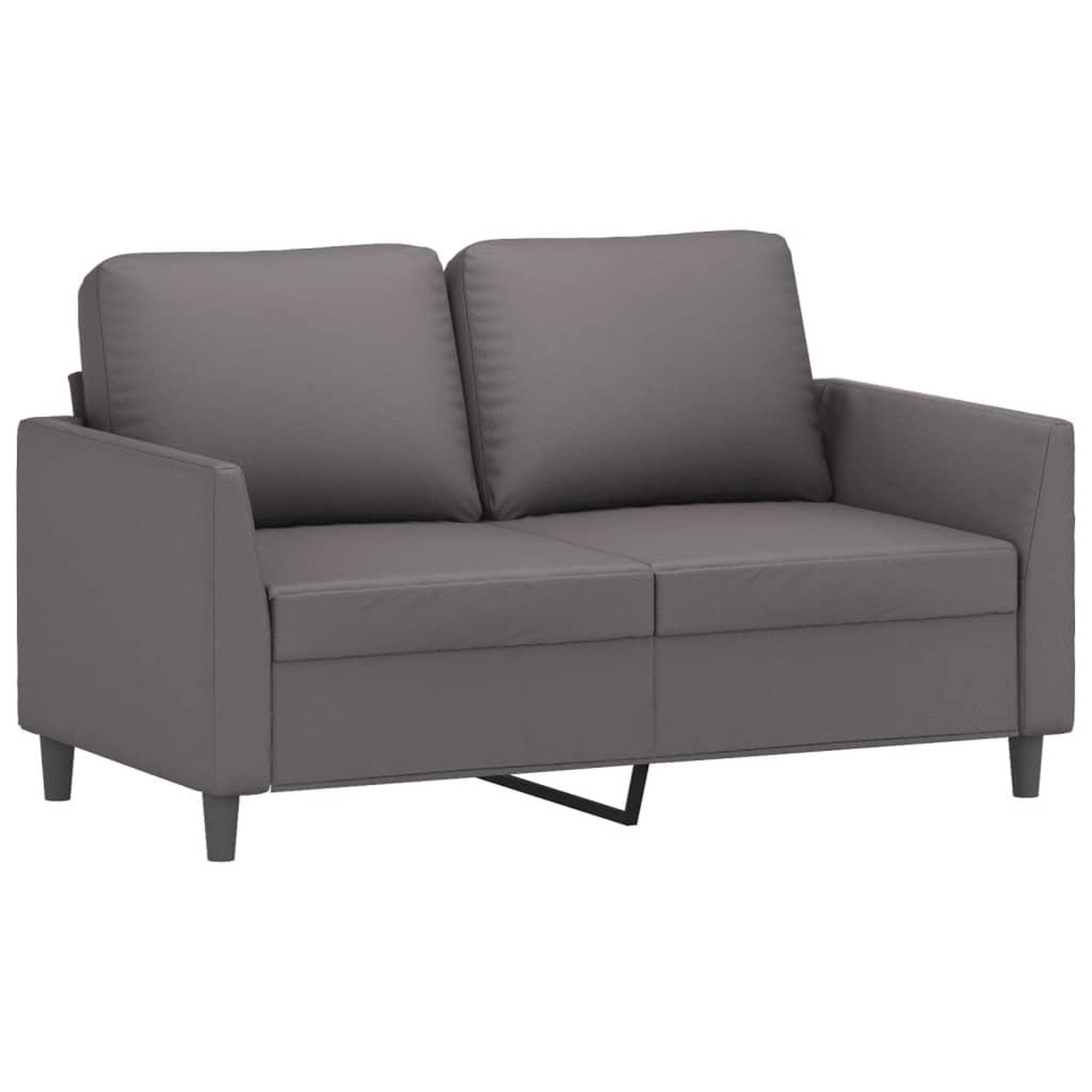 Voir la diapositive 3 : VIDAXL Ensemble de canapes 3 pcs avec coussins Gris Similicuir