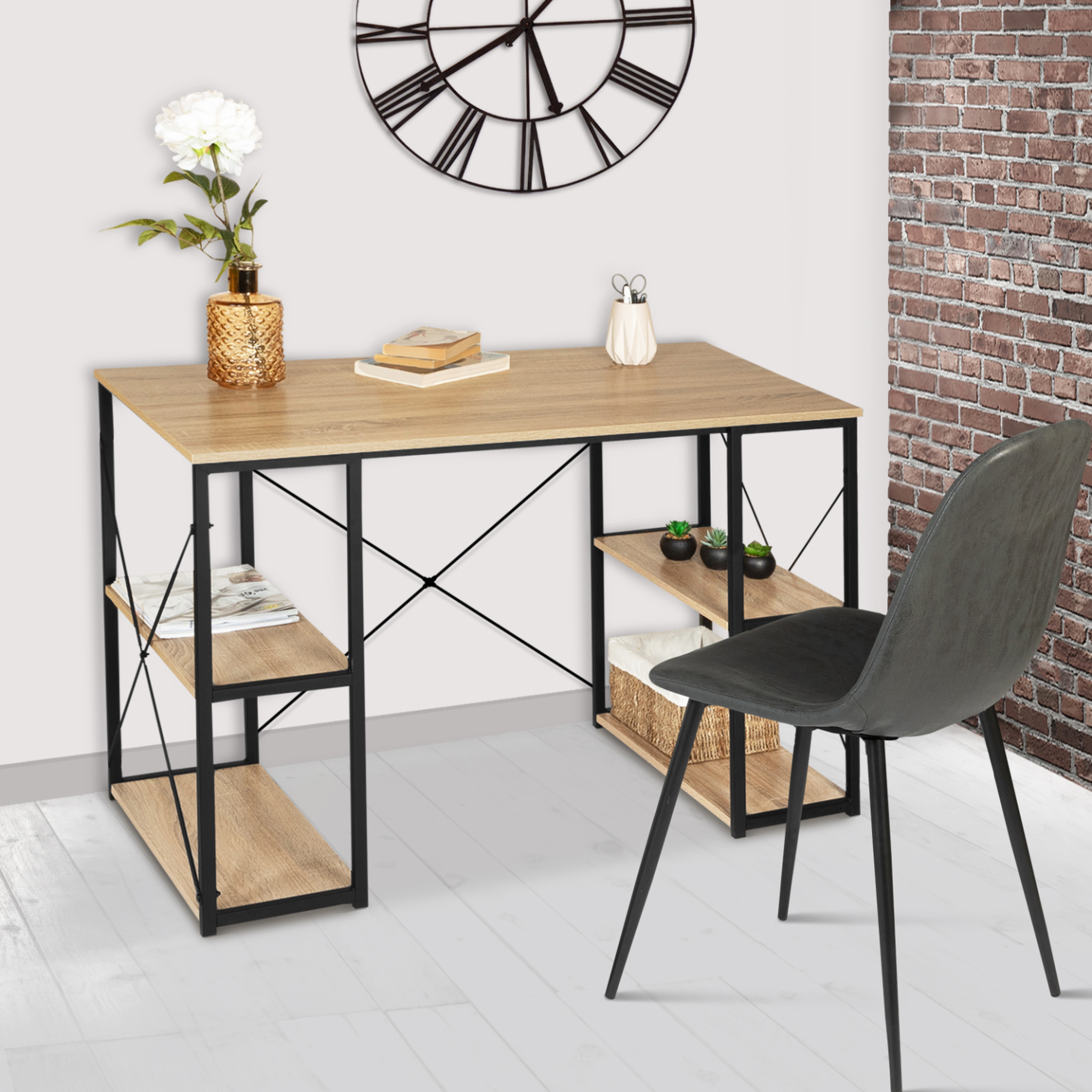 Voir la diapositive 2 : ID MARKET Bureau double detroit design industriel