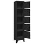 Voir la diapositive 5 : VIDAXL Armoire a casiers Noir 38x40x180 cm Acier