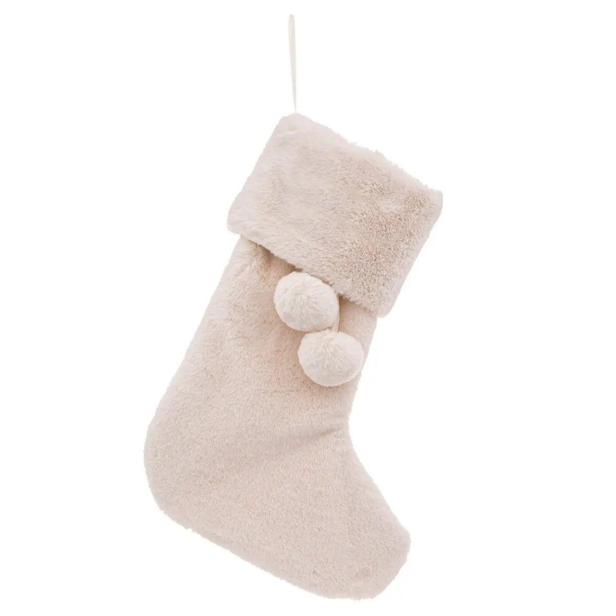 ATMOSPHERA Botte de noël  fourrure  45cm blanc