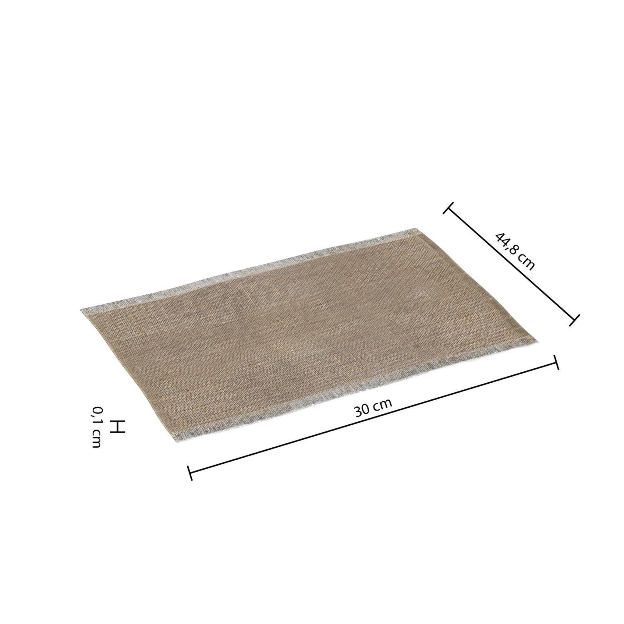 Voir la diapositive 6 : TOILINUX Lot de 6 sets de table à franges - 45 x 30 cm - naturel