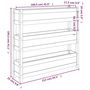 Voir la diapositive 6 : VIDAXL Jardiniere Gris 112x25x104,5 cm Bois massif de pin