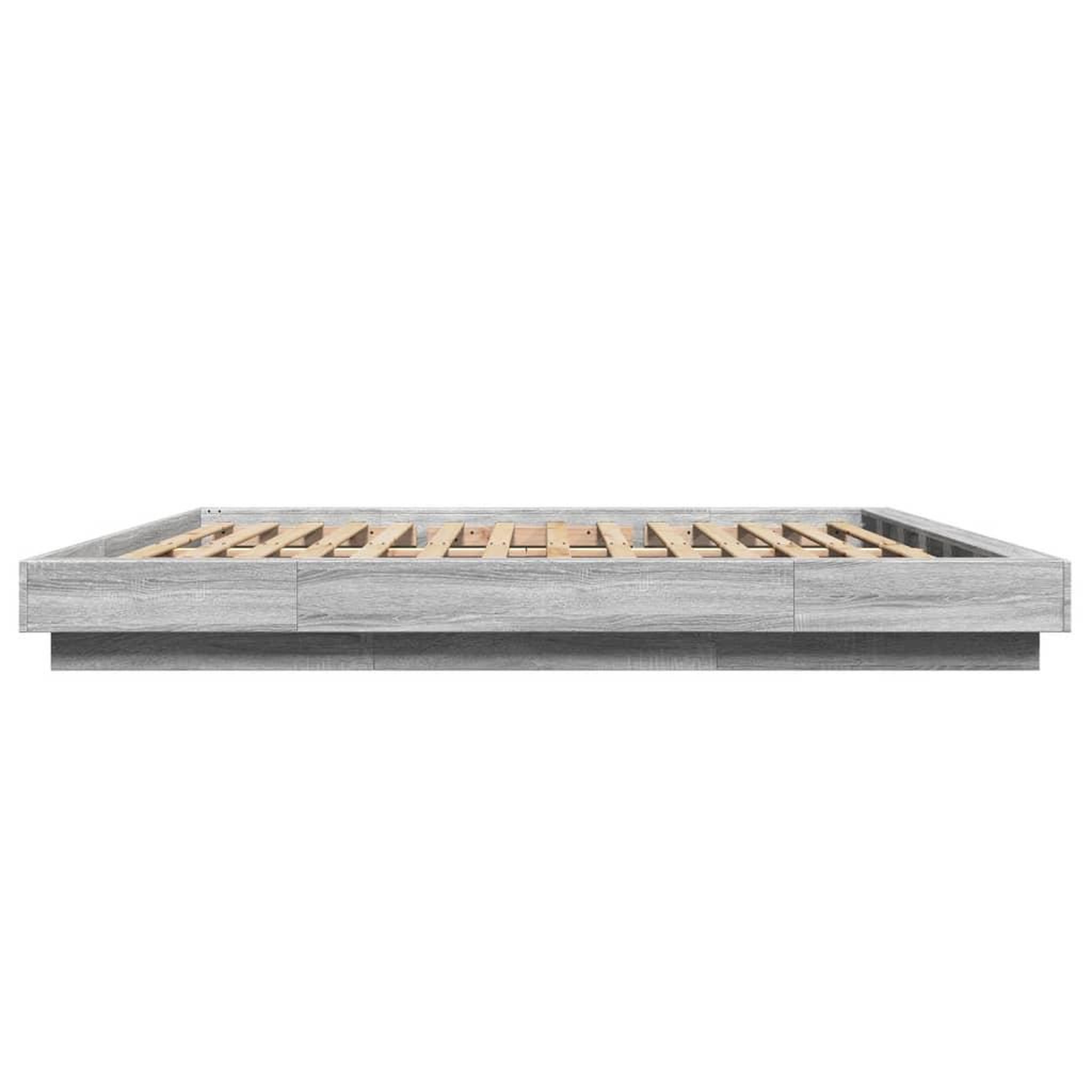 Voir la diapositive 5 : VIDAXL Cadre de lit sans matelas sonoma gris 180x200 cm