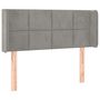 Voir la diapositive 3 : VIDAXL Tete de lit a LED Gris clair 103x16x78/88 cm Velours