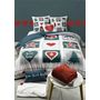 Voir la diapositive 1 : Les Ateliers du Linge Parure Housse De Couette 100%coton 3pcs 260x240cm Home Sweet Home