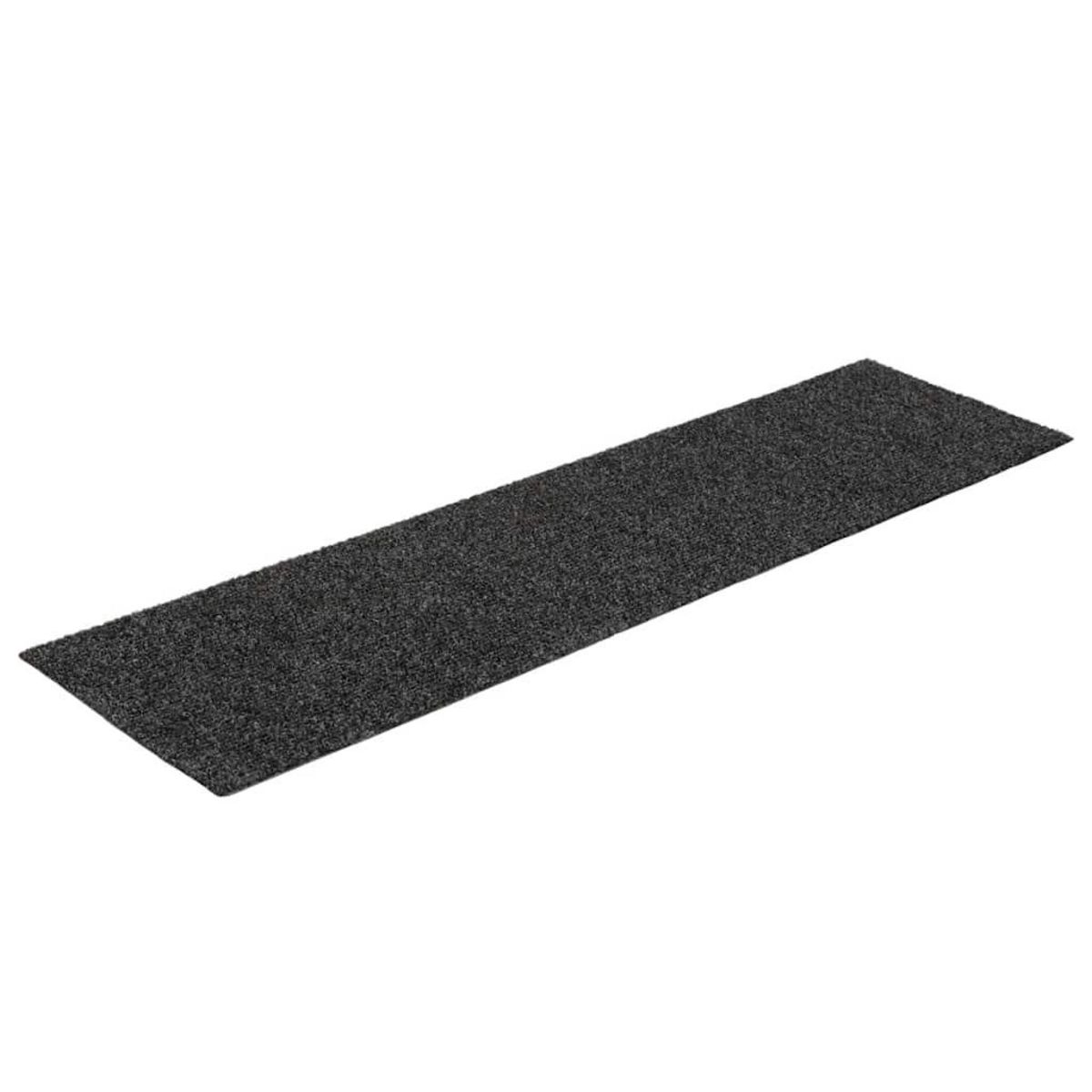 VIDAXL Tapis d'escalier auto-adhesifs 30 pcs anthracite 76x20 cm