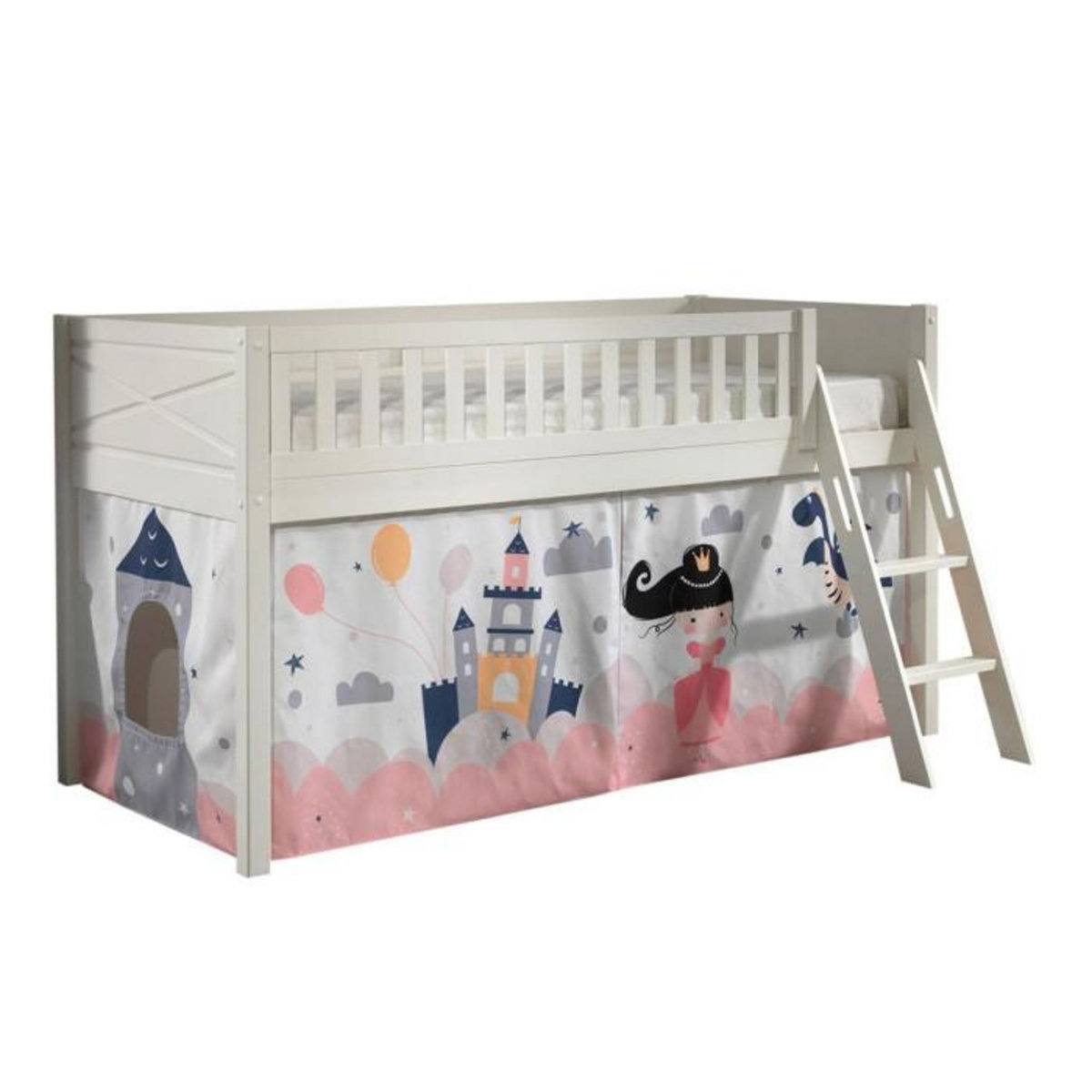 Paris Prix Lit Enfant Tente  Scott Princesse Sophie  90x200cm Blanc