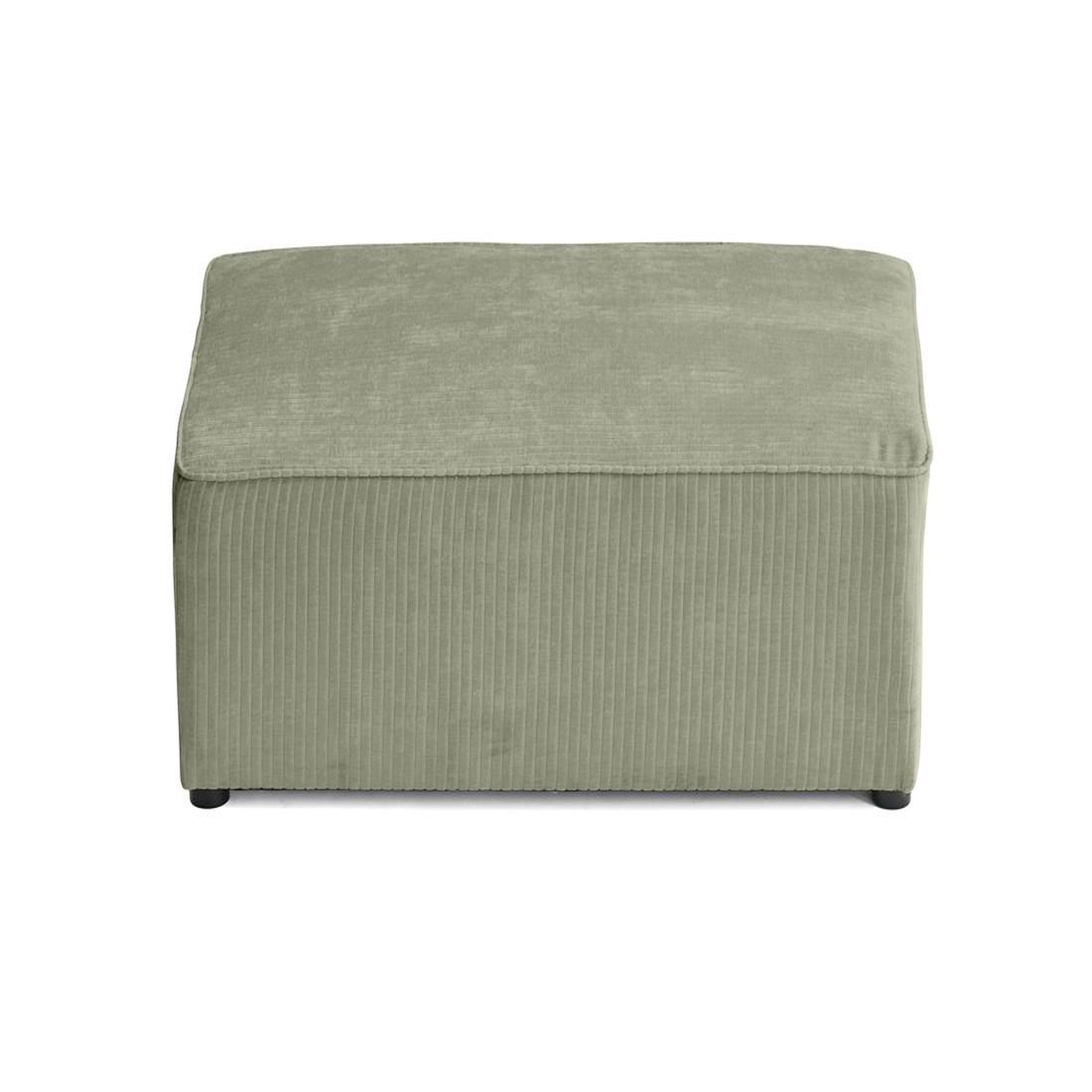 Voir la diapositive 1 : BEST MOBILIER Topaze - pouf - en velours côtelé plat