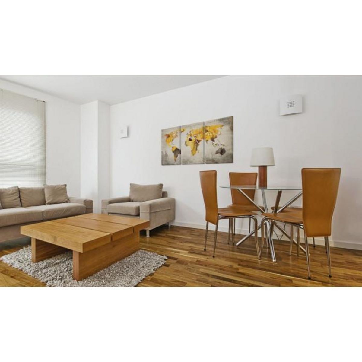 Paris Prix Tableau Imprimé  Continents Jaunes