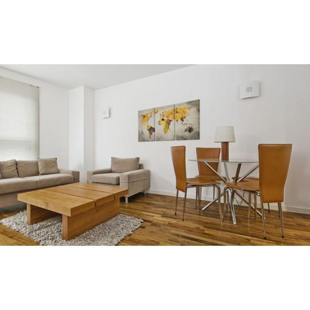 Paris Prix Tableau Imprimé  Continents Jaunes