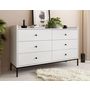 Voir la diapositive 4 : BEST MOBILIER Filipo - commode - blanc - 130 cm