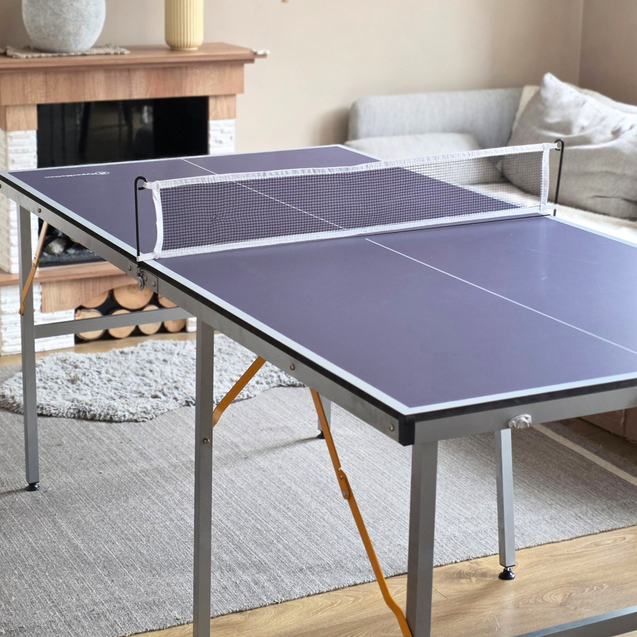 Voir la diapositive 2 : HYPERMOTION Table Ping-Pong HyperMotion Pliable Portable 180x92 - Avec Filet, 2 Raquettes, 3 Balles