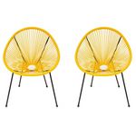 Habitat et Jardin Lot de 2 fauteuils de jardin  Ania  - Jaune