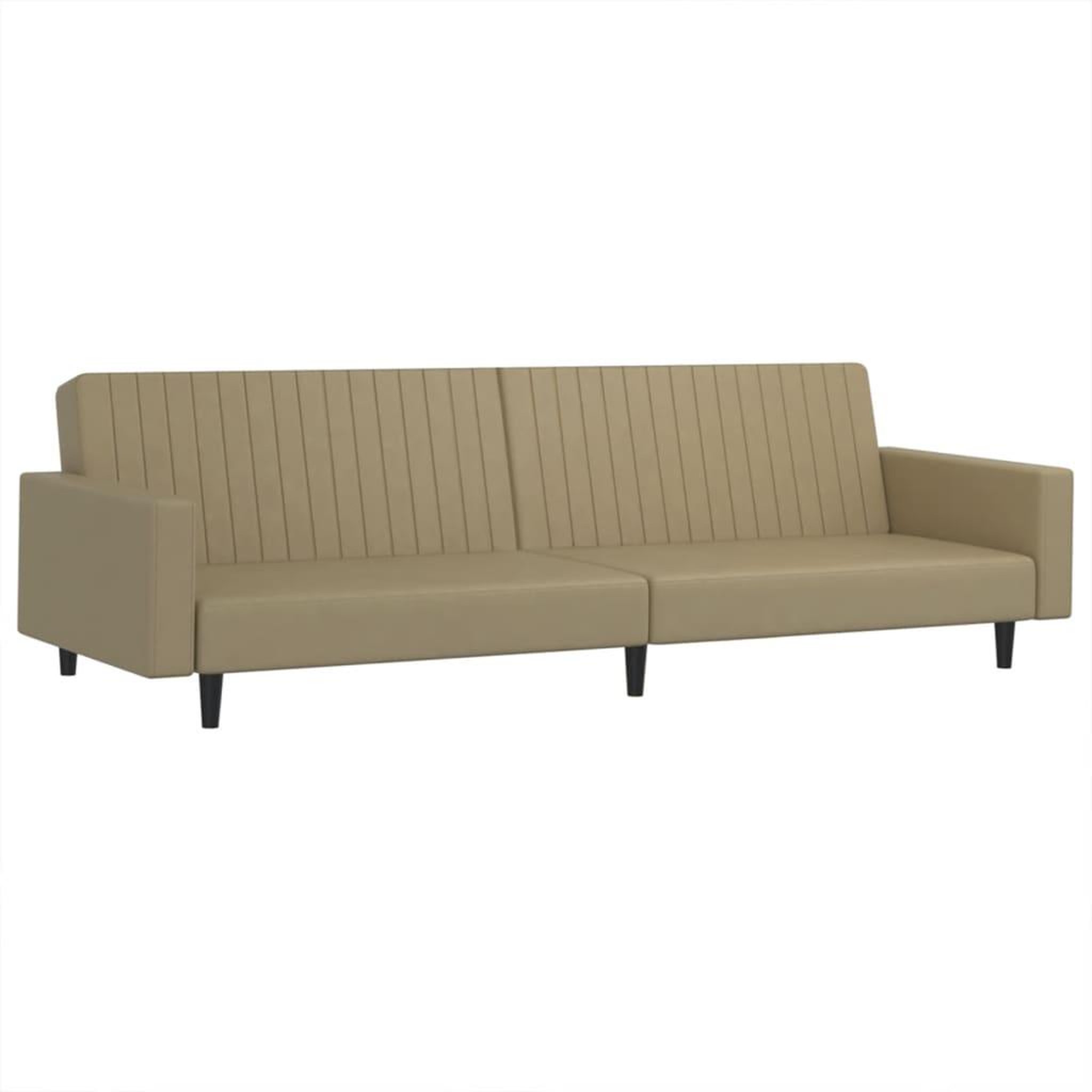 Voir la diapositive 2 : VIDAXL Canape-lit 2 places cappuccino similicuir