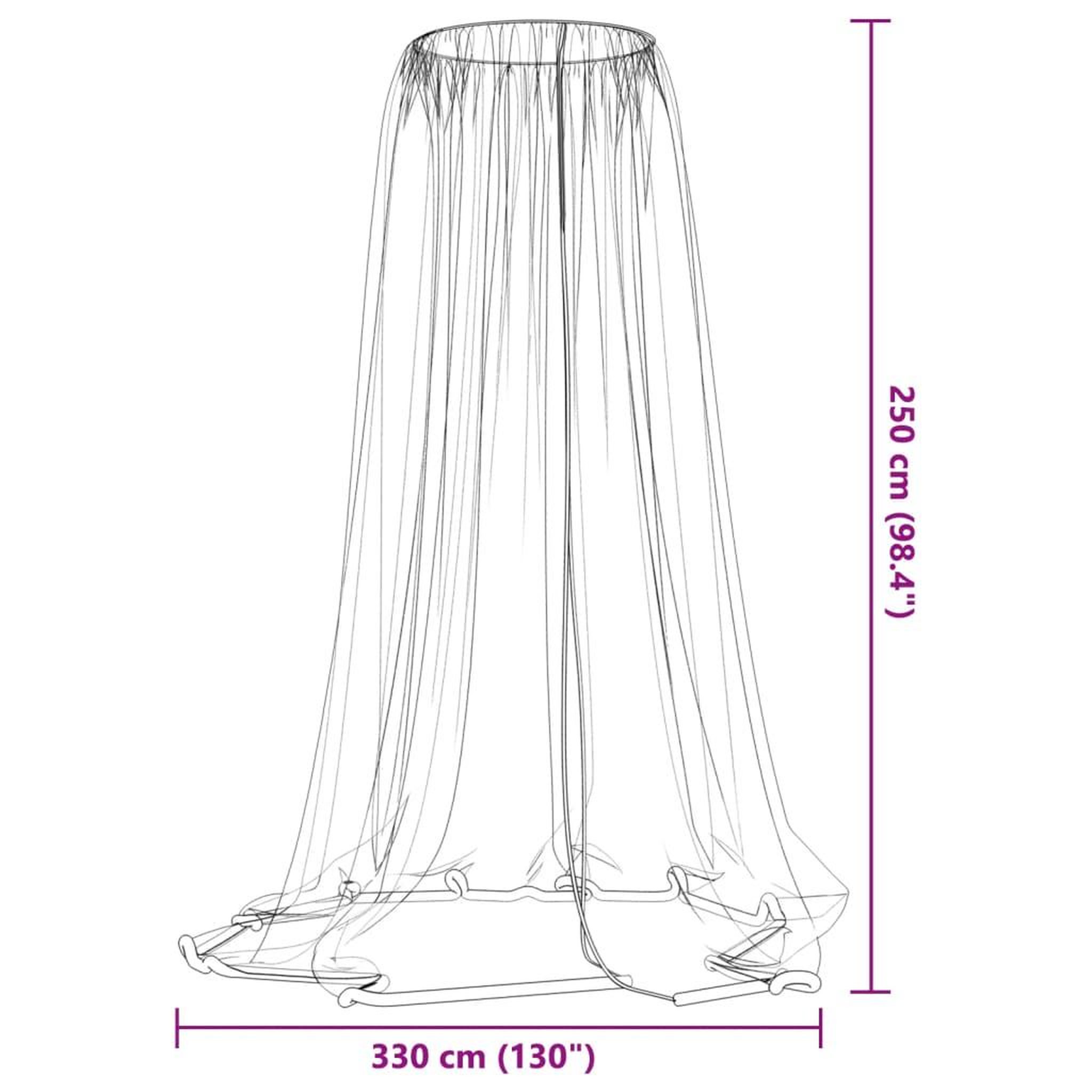 Voir la diapositive 6 : VIDAXL Moustiquaire pour parasol 220 maille blanc Φ330x250 cm