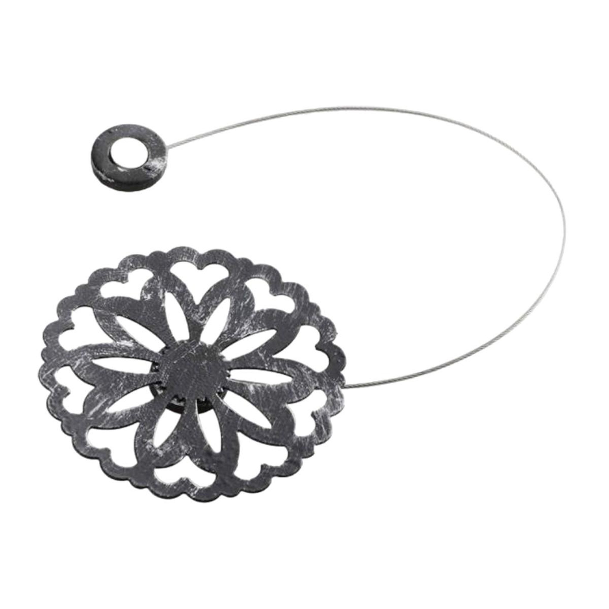 Douceur d'Intérieur Embrasse de rideau aimantée  emmy  30cm noir