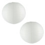 Voir la diapositive 1 : TOILINUX Lot de 2 lanternes boule en papier - Diam. 60 cm. - Blanc