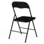 Voir la diapositive 4 : ID MARKET Lot de 4 chaises pliantes KITY noires en PU