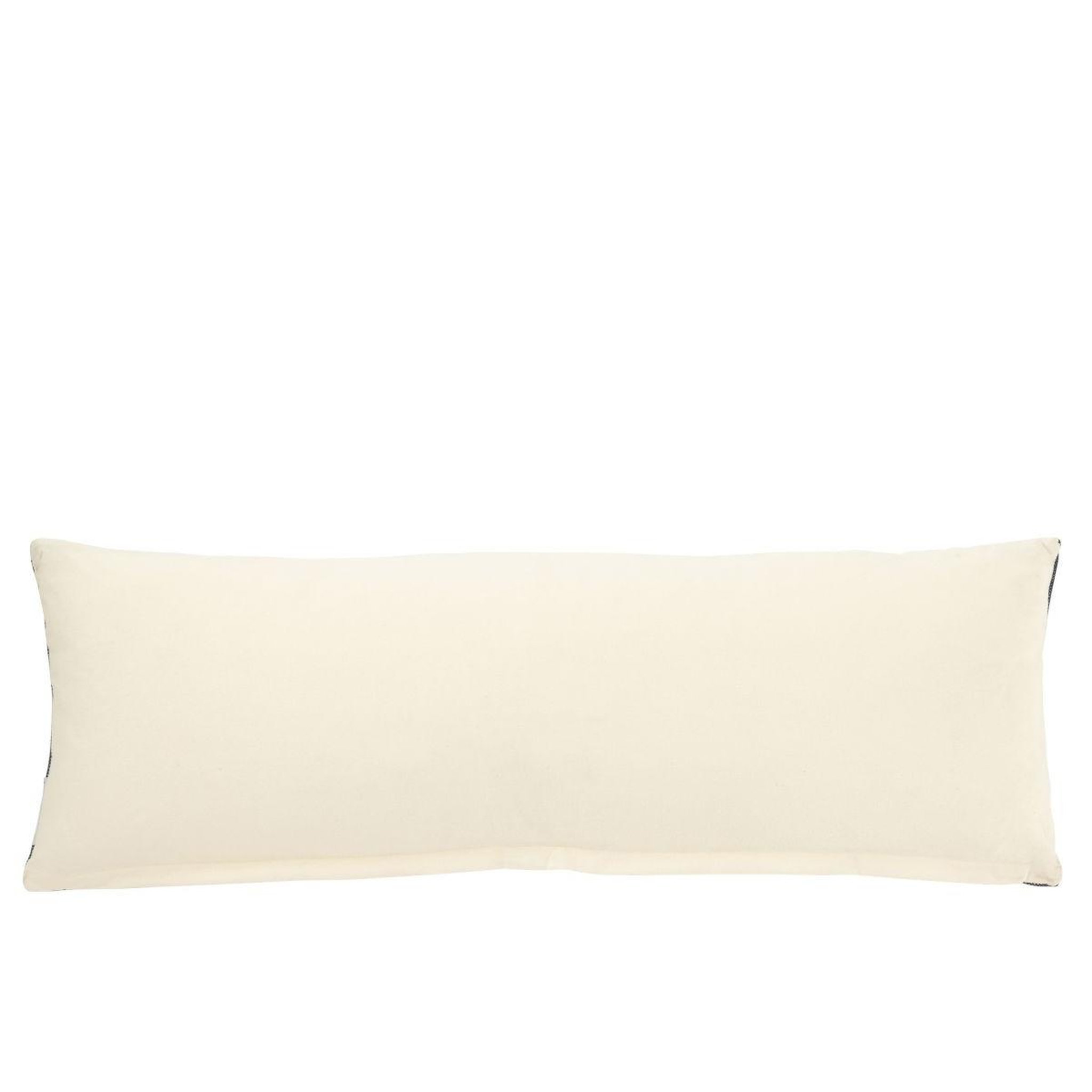 Voir la diapositive 3 : J-LINE Coussin déco en coton  ethique  35x100cm bleu foncé