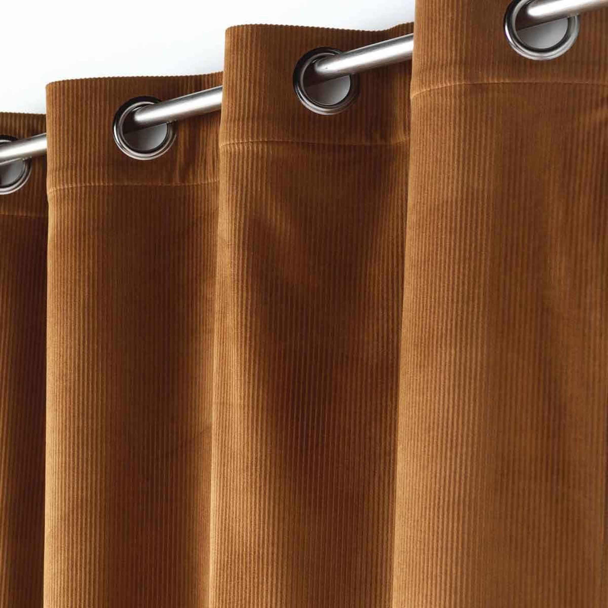 Voir la diapositive 2 : Douceur d'Intérieur Rideau à œillets  casual  140x260cm camel