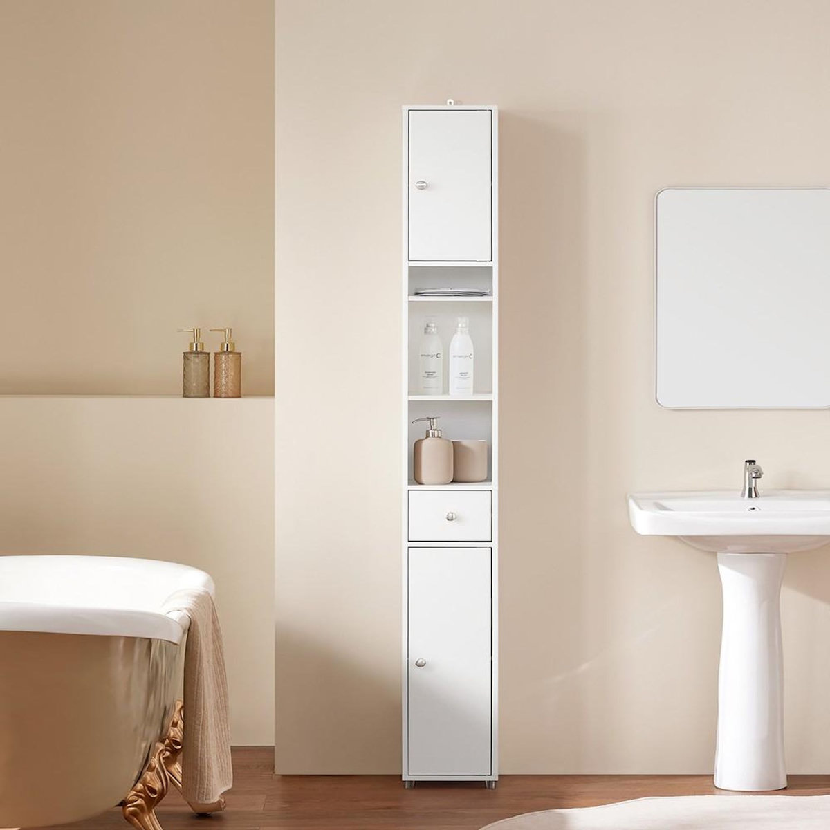 SOBUY SoBuy - Colonne De Salle De Bain à un tiroir - Moderne - BZR34